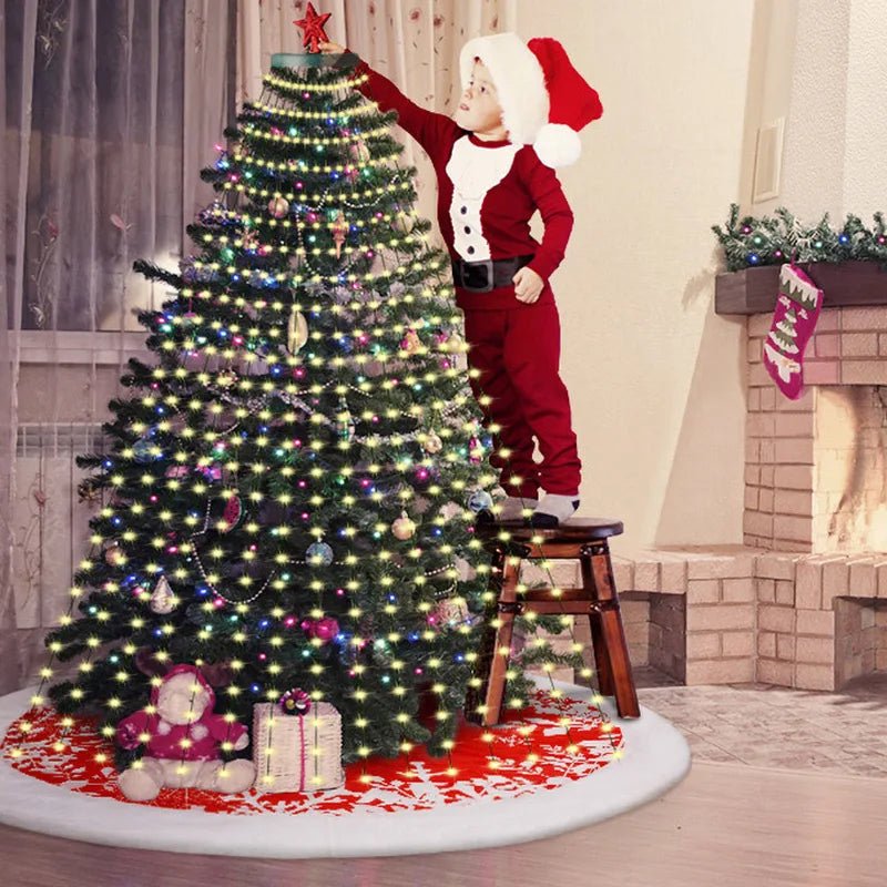 Smart Christmas Tree 2.1M – 400 LED RGB Fairy Lights with Remote & App Control - silverfoxgoods